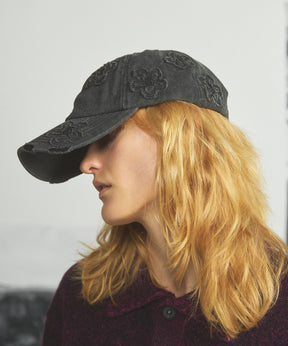 [PRE-ORDER] Fade Motif Damaged Flower Pattern 6P Cap