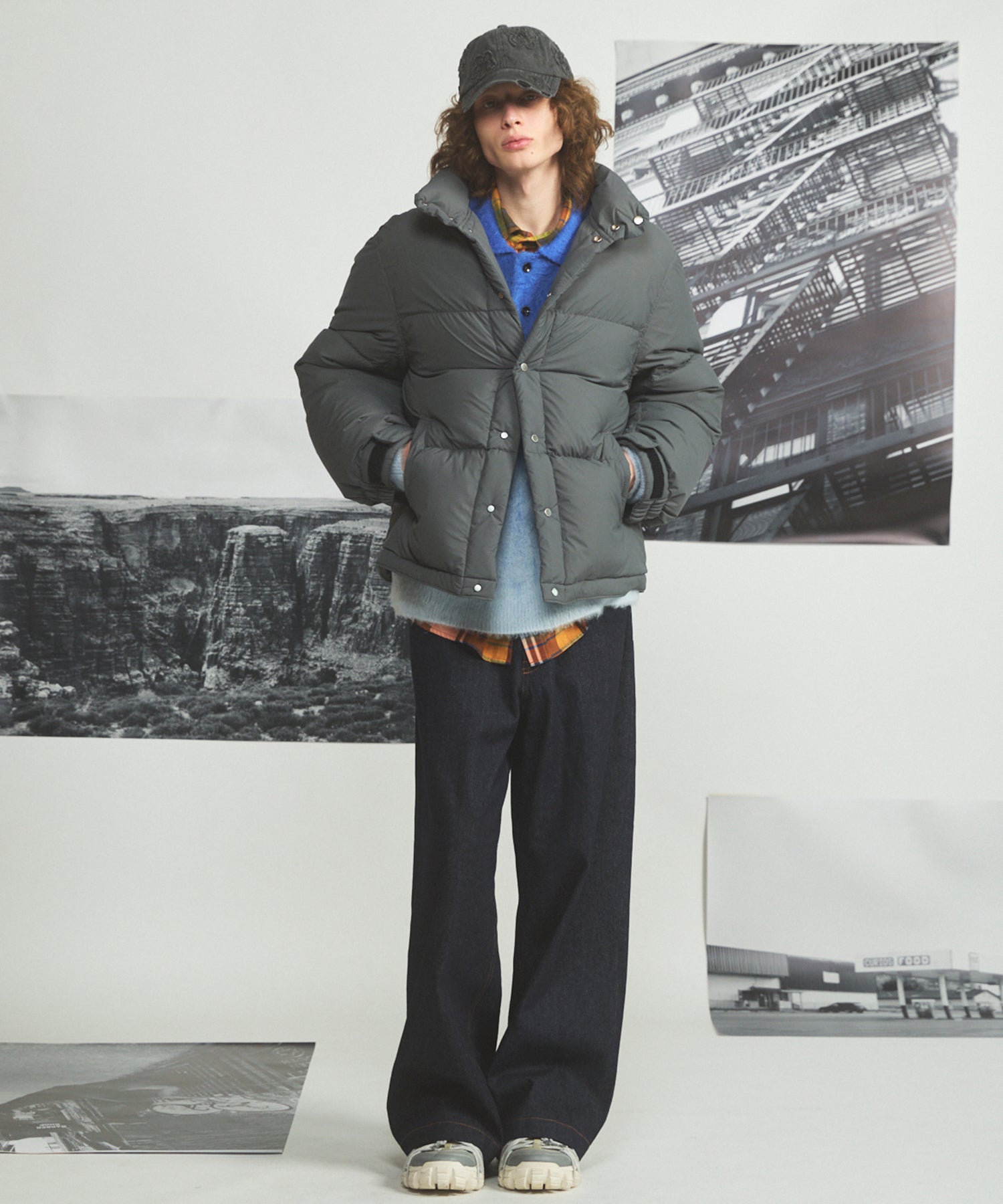 【26AW PRE-ORDER】グラデーションエアリーシャギープライムオーバーニットポロシャツ