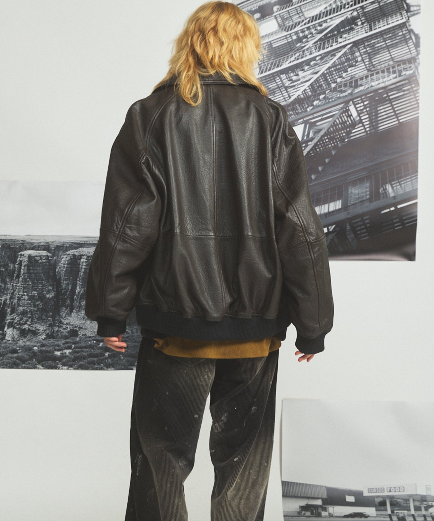 Different Materials Layering Prime-Over Trucker Jacket