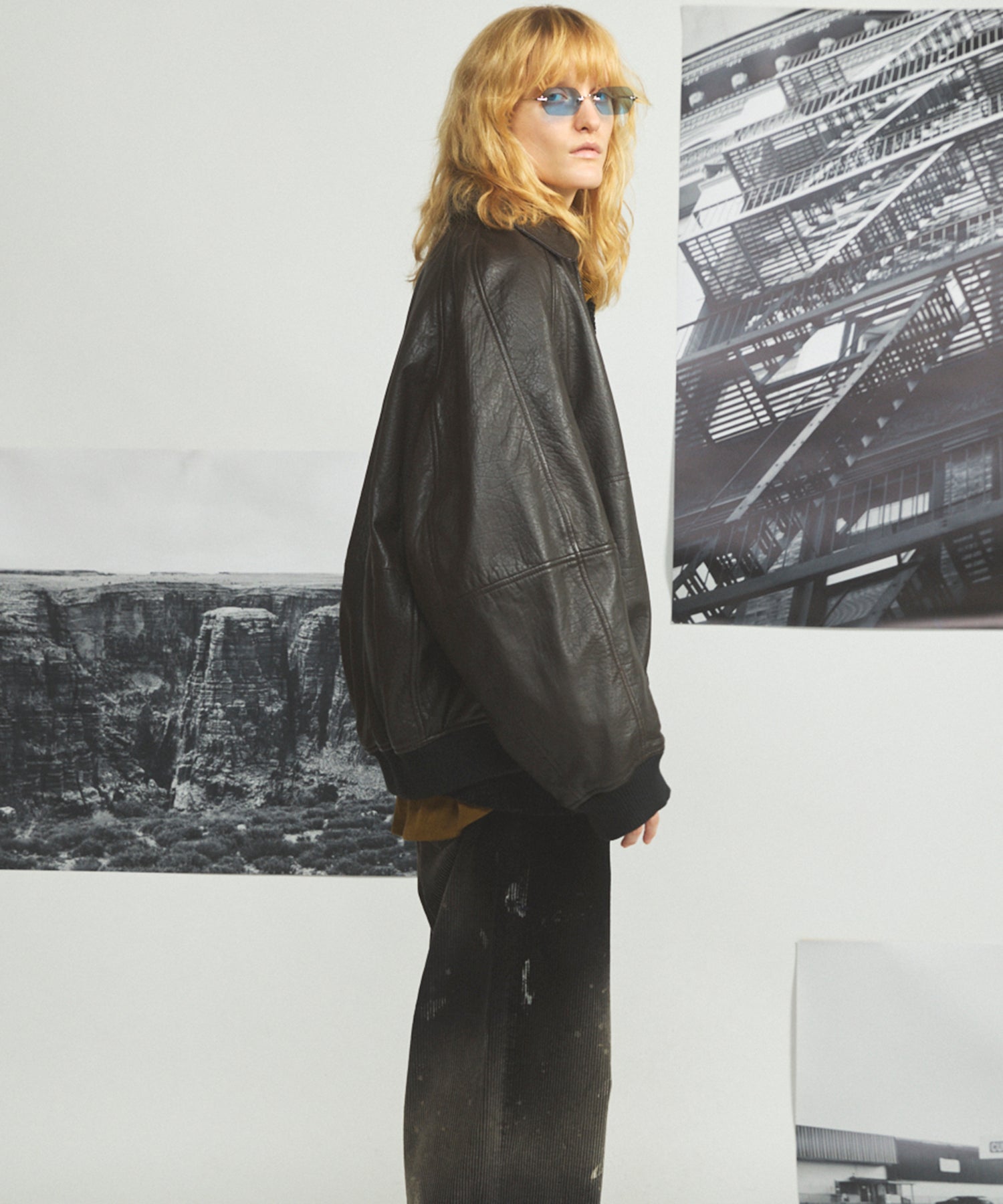 Different Materials Layering Prime-Over Trucker Jacket