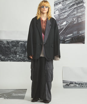 【26AW PRE-ORDER】グラデーションエアリーシャギープライムオーバーニットポロシャツ