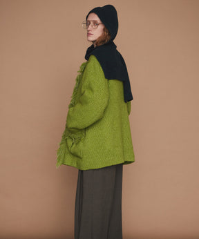 【26WINTER COLLECTION】Double-Breasted Tweed Midi Coat