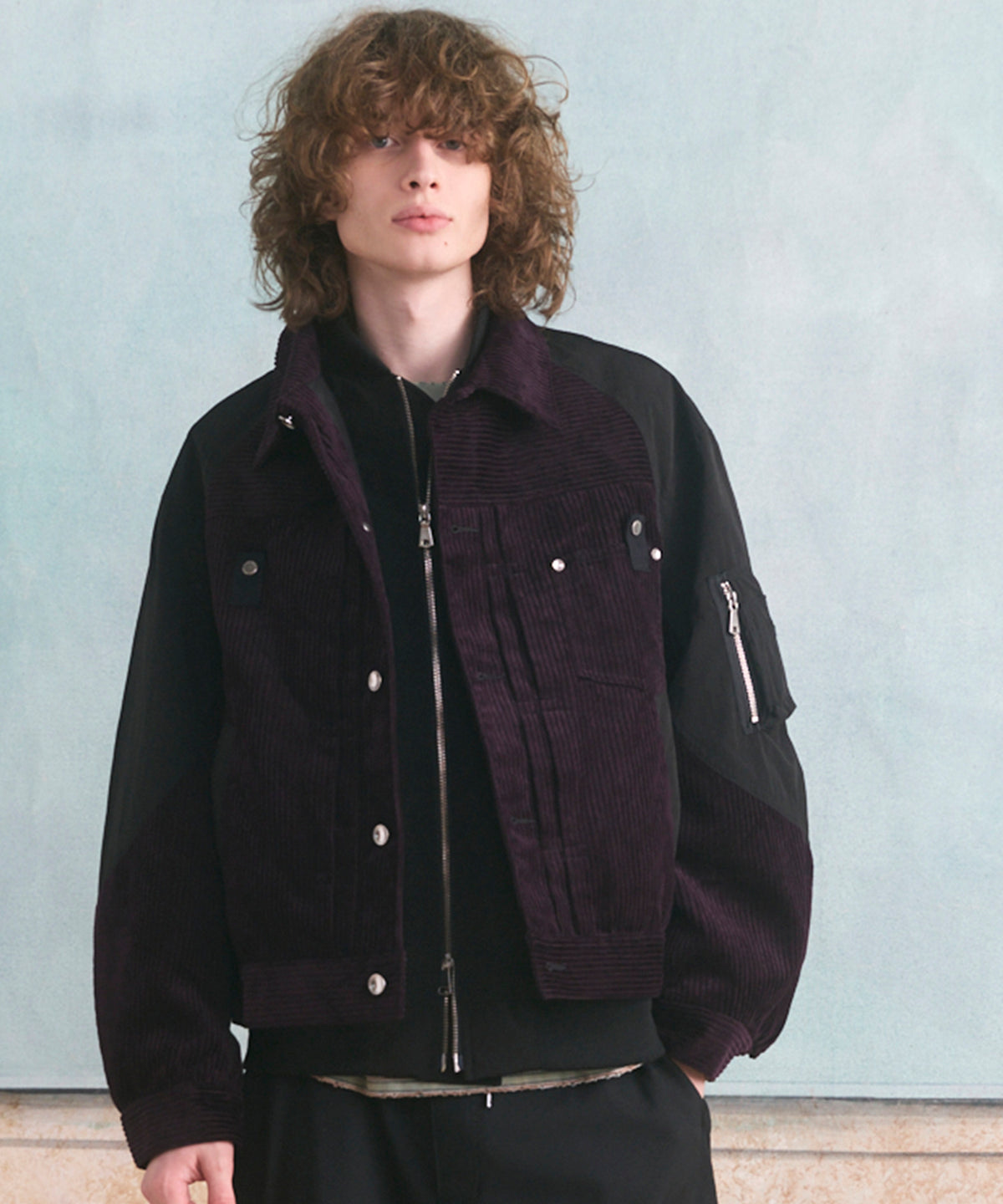 【26aw PRE-ORDER】灯芯绒对接底板分层跟踪夹克