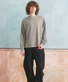 【26aw PRE-ORDER】纯棉巴尔法蕾丝超领亨利领长袖针织T恤