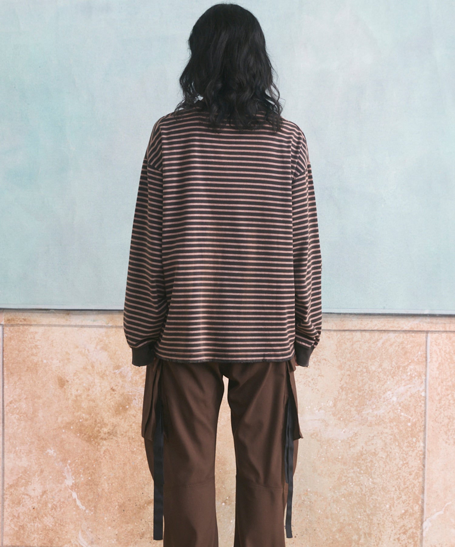 【26aw PRE-ORDER】纯棉巴尔法蕾丝超领亨利领长袖针织T恤