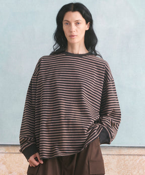 【26aw PRE-ORDER】纯棉巴尔法蕾丝超领亨利领长袖针织T恤