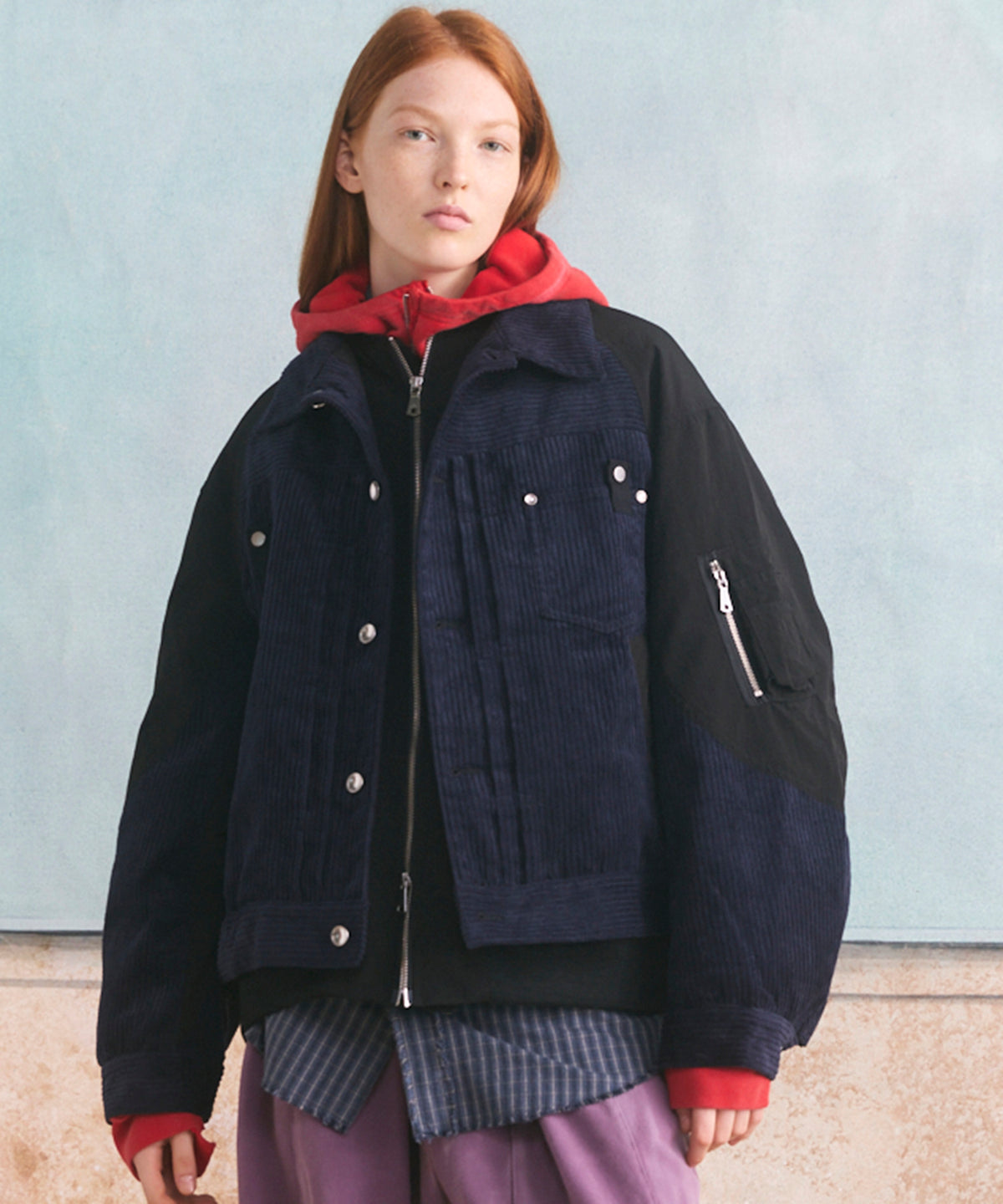 【26AW PRE-ORDER】コーデュロイドッキングプライムオーバーレイヤリングトラッカージャケット