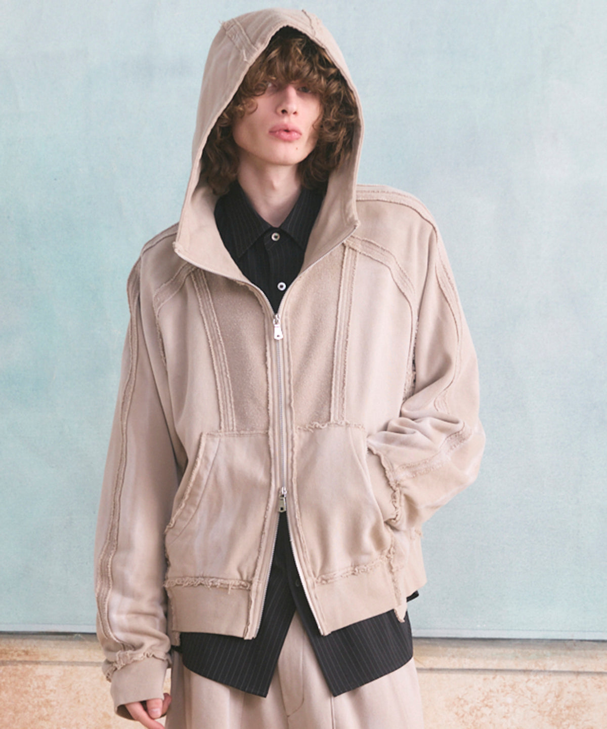 【26AW PRE-ORDER】코튼 발파 레이스 프라임 오버 헨리 넥 롱 슬리브 니트 T셔츠