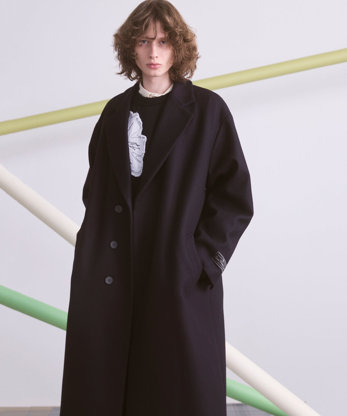 Super140s Prime-Over Melton Chesterfield Coat