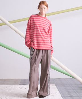 【26aw PRE-ORDER】纯棉巴尔法蕾丝超领亨利领长袖针织T恤