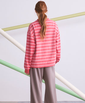 【26aw PRE-ORDER】纯棉巴尔法蕾丝超领亨利领长袖针织T恤