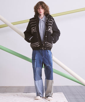 Sustainable remake hem design prime wide denim