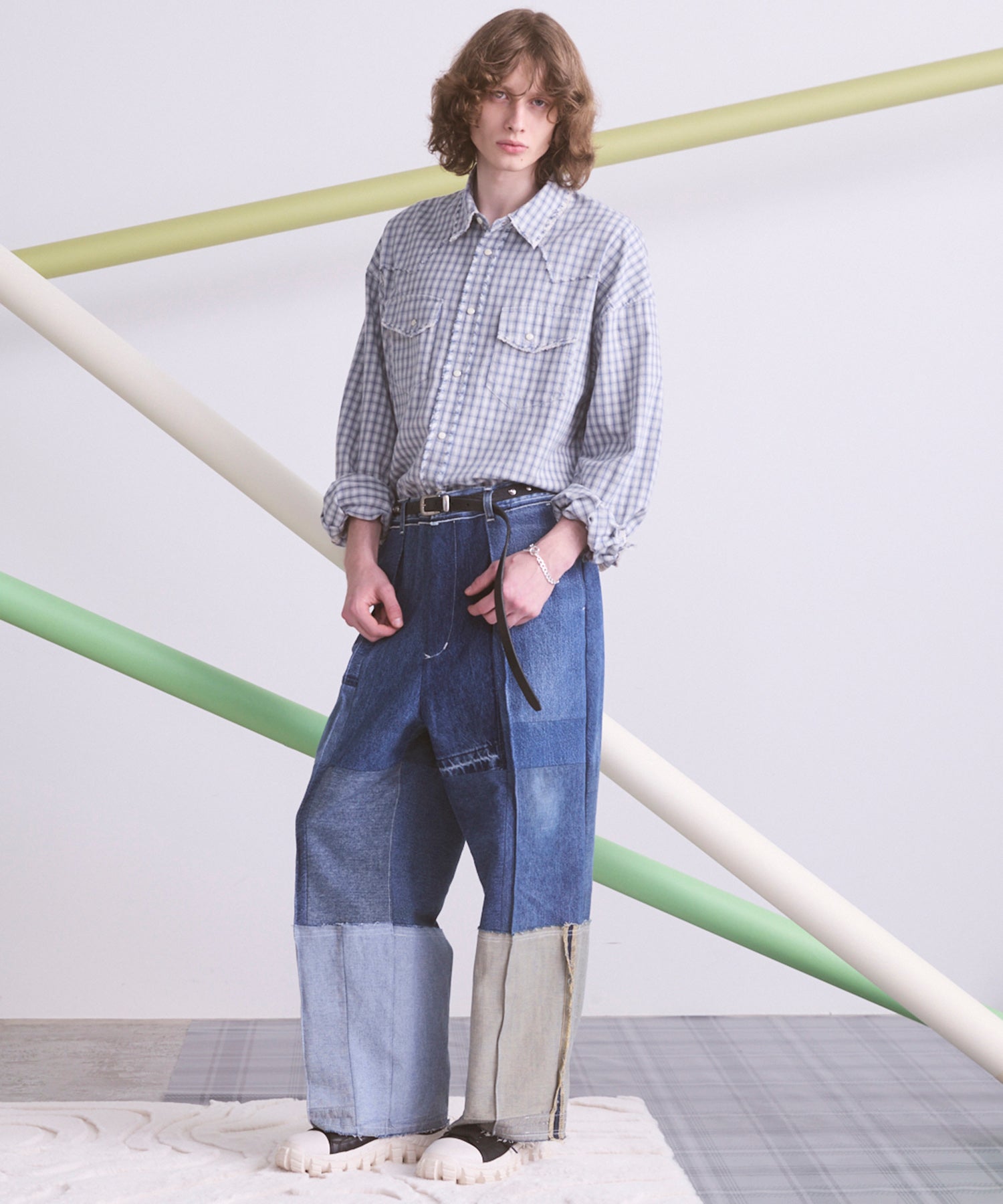 Sustainable remake hem design prime wide denim