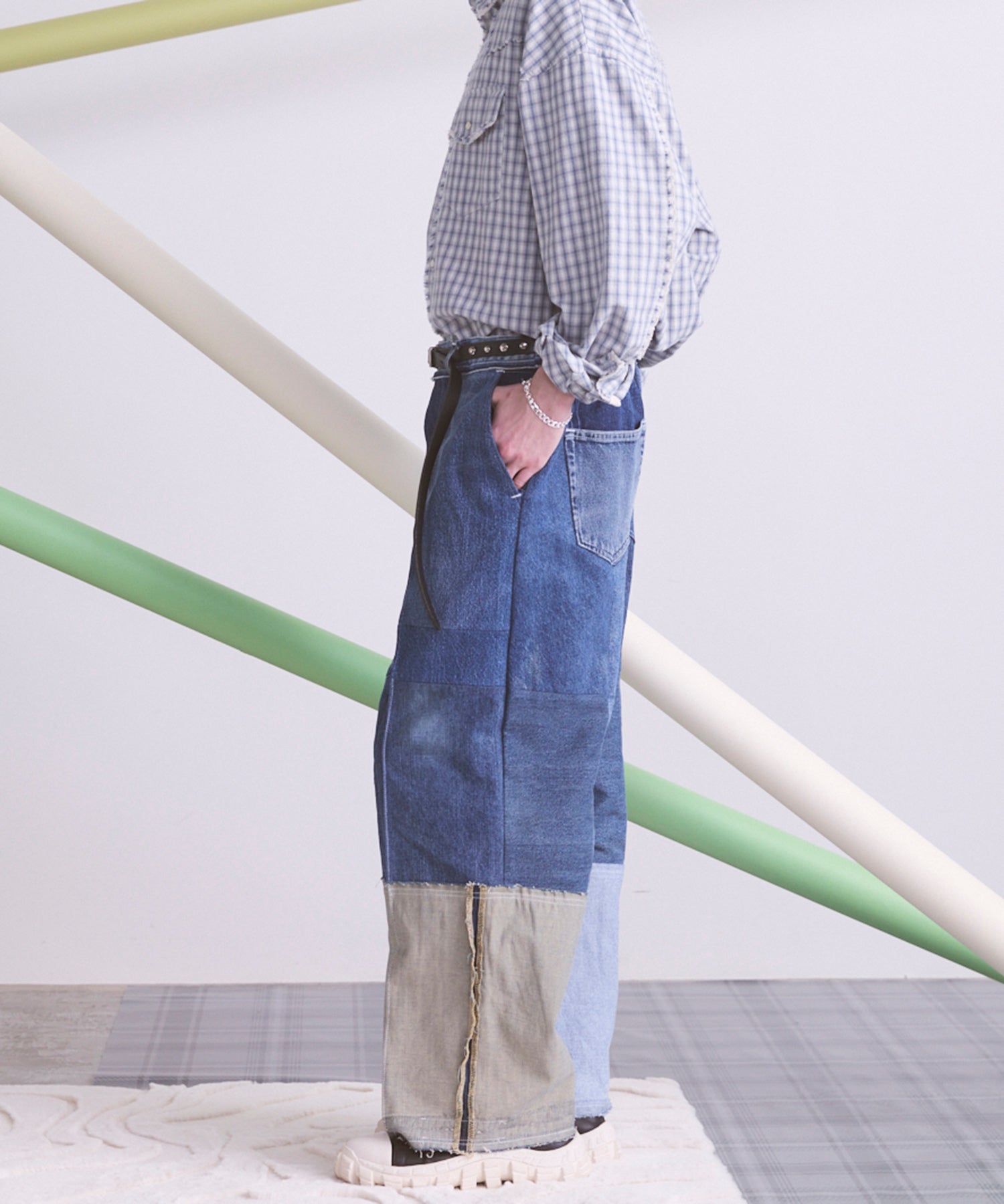 Sustainable remake hem design prime wide denim