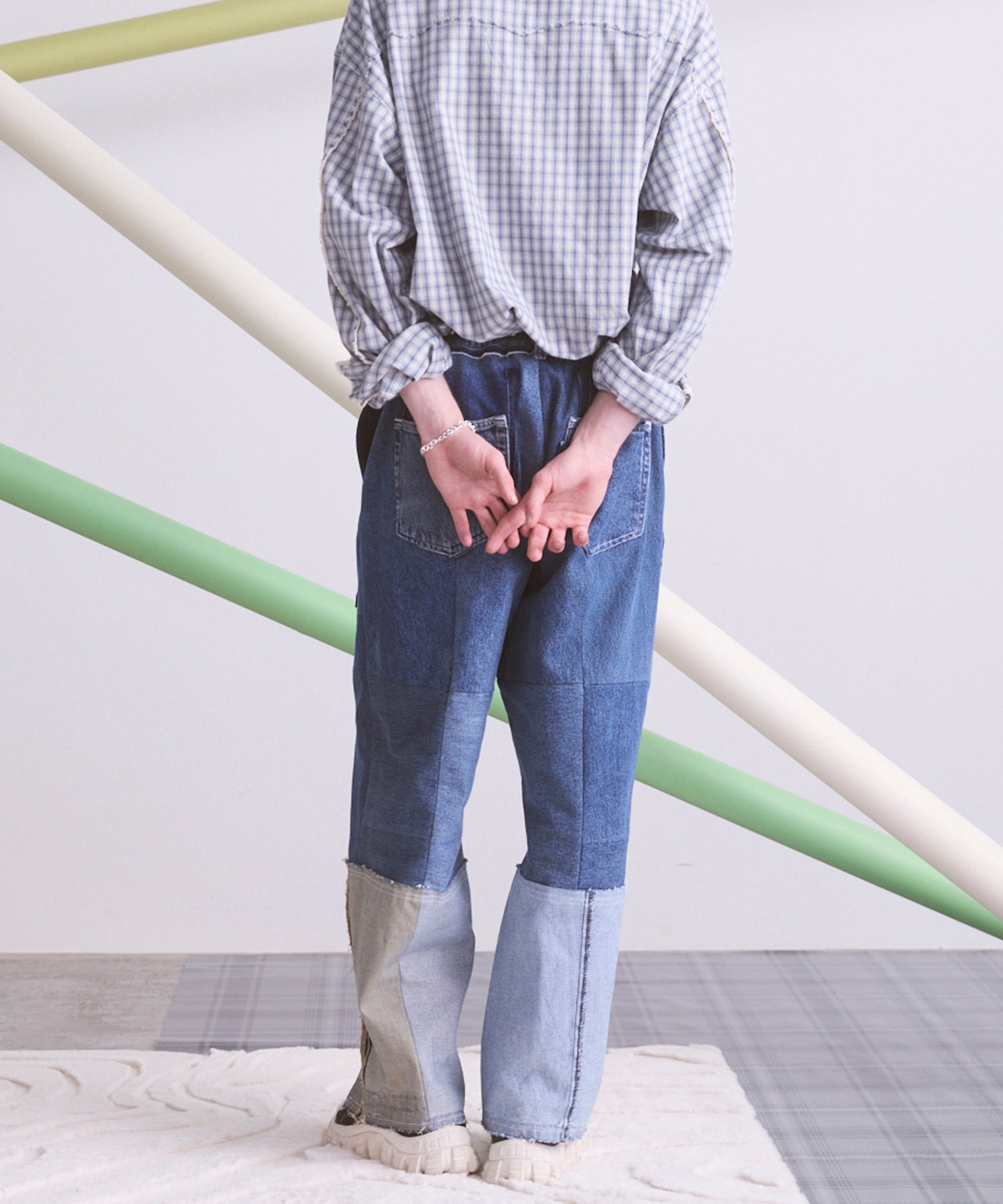 Sustainable remake hem design prime wide denim