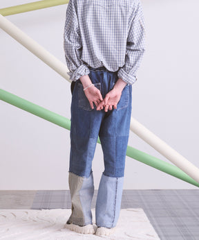 Sustainable remake hem design prime wide denim