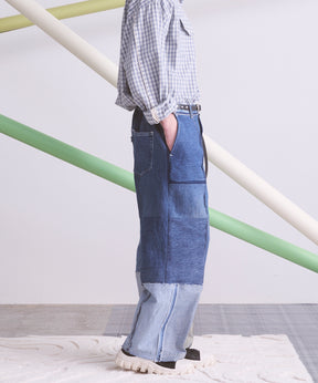 Sustainable remake hem design prime wide denim