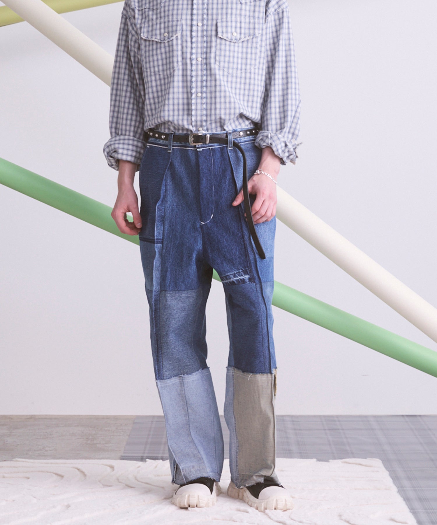 Sustainable remake hem design prime wide denim