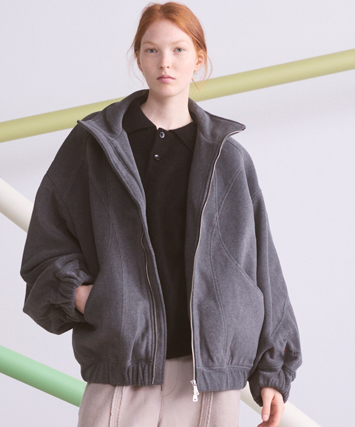 POLATEC Prime-Over Stand Collar Blouson