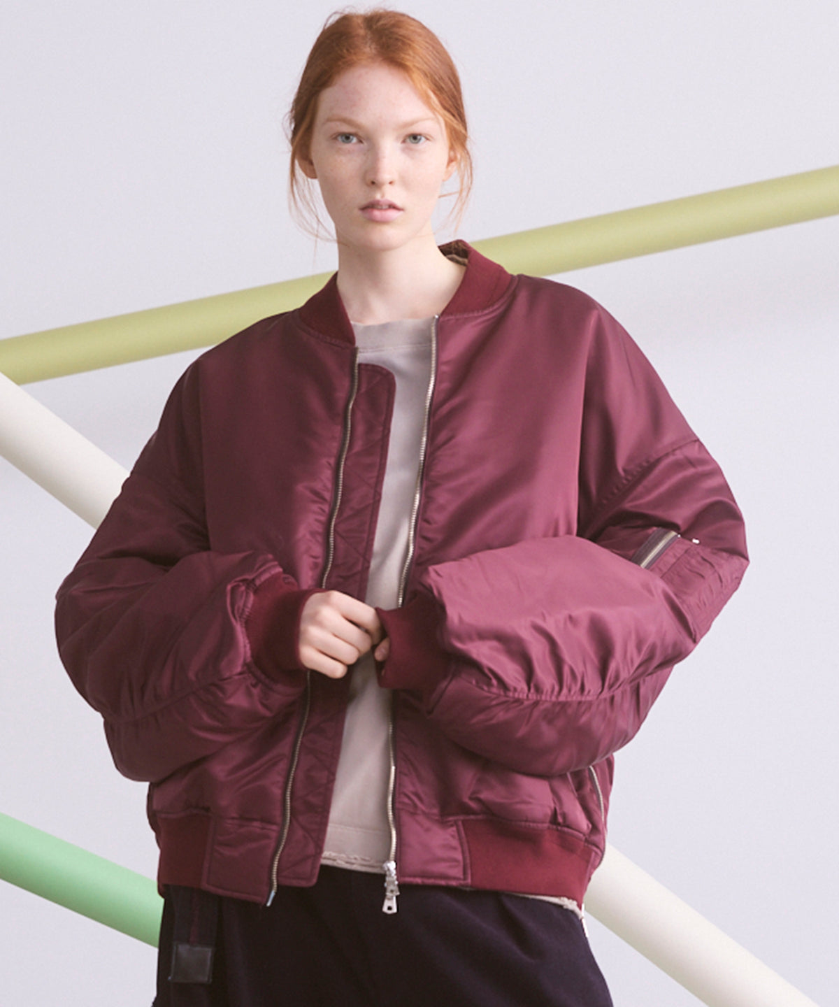 Prime-Over Nylon MA-1 Bomber Jacket