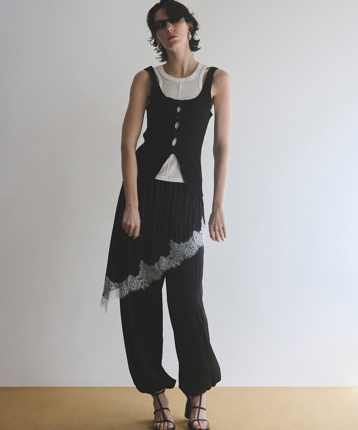 【2026Summer PRE-ORDER】Wrap Satin Lace Pants