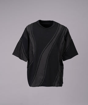【26SS PRE-ORDER】Different Material Curve Switching Prime-Over Short-sleeved T-Shirt