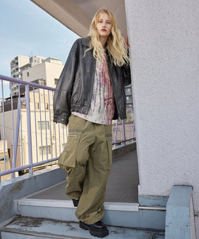 [25AW 사전 주문] 양 가죽 스탠드 칼라 블루슨