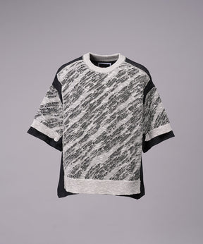 [26SS PRE-ORDER] Sheer Fabric Docking Prime-Over Short-sleeved Knit T-shirt