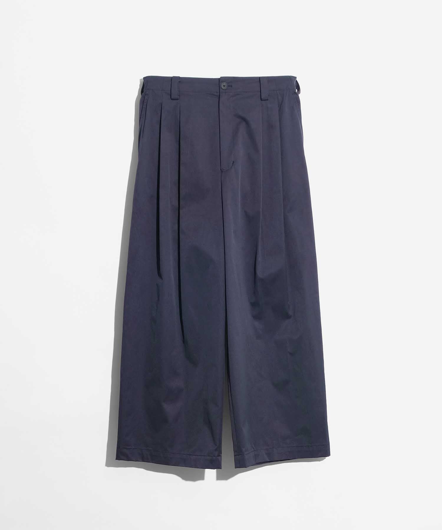 【Italian Dead Stock Fabric】Multi Fabric Two-Tuck Wide Pants