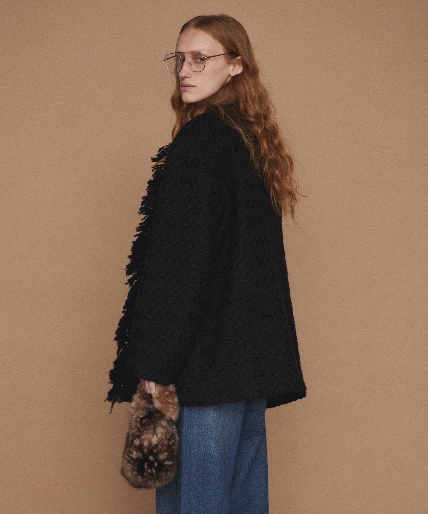 【26WINTER COLLECTION】Double-Breasted Tweed Midi Coat