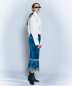 【26WINTER COLLECTION】Crushed Velour Lace Skirt