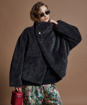 【26WINTER COLLECTION】Stand Collar Boa Coat