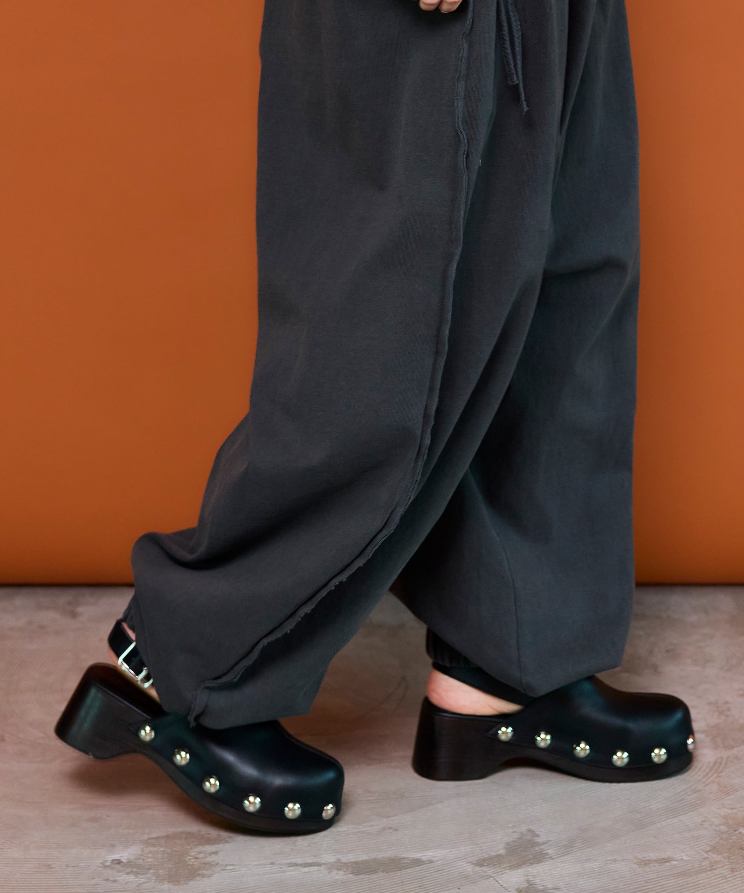 Volume Studded Wood Clogs