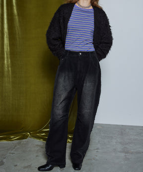 【26WINTER COLLECTION】Chenille Wide Baggy Denim