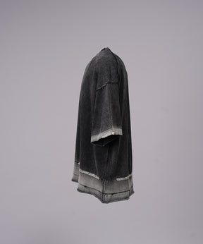 High Twist Prime-Over Pigment Bleach Crew Neck Knit T-shirt
