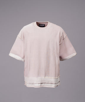 High Twist Prime-Over Pigment Bleach Crew Neck Knit T-shirt