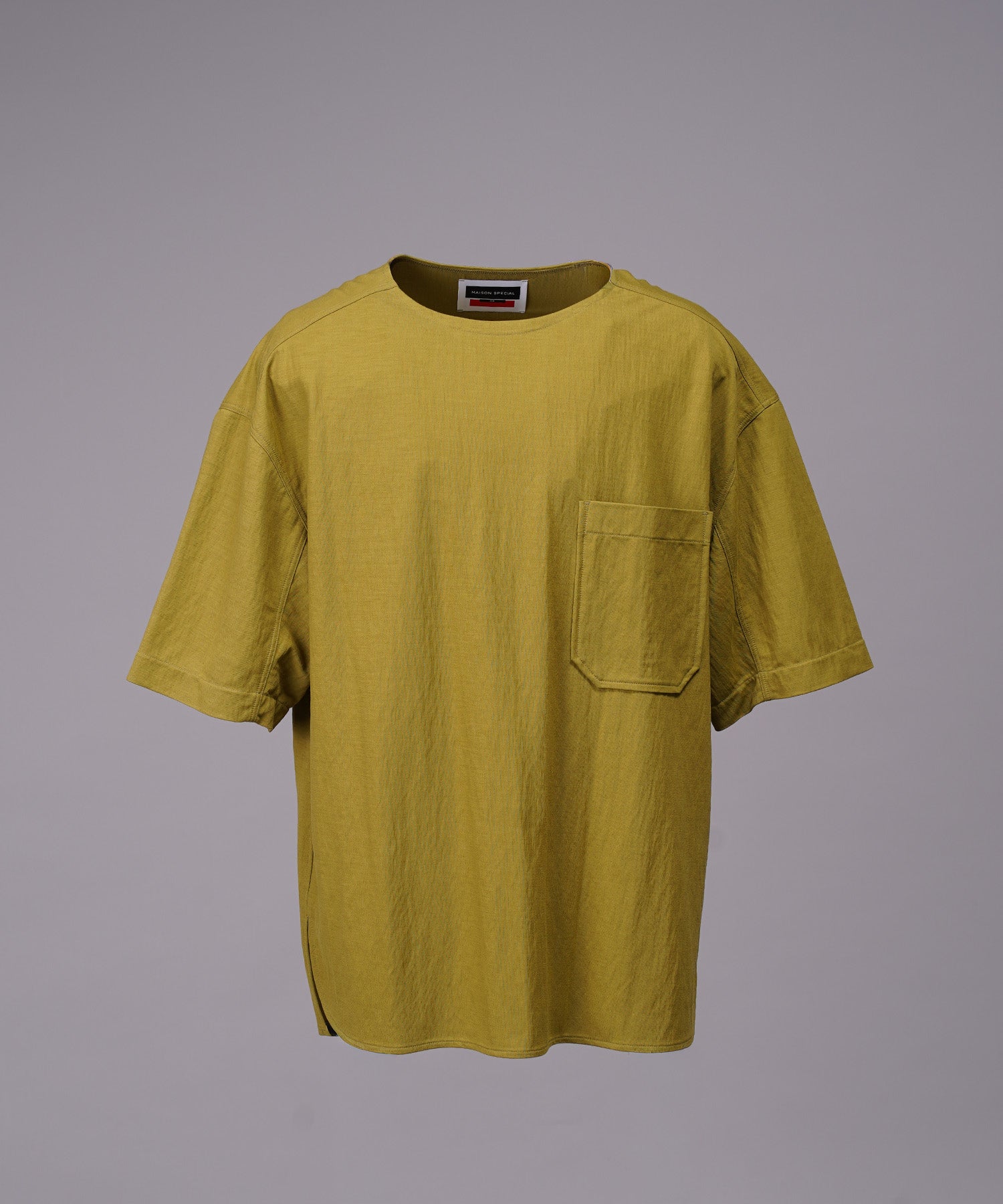 Woven-like Smooth Prime-Over Short-sleeved T-shirt