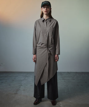 Multi-Apron Oversized Check Shirt