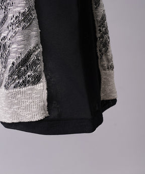 [26SS PRE-ORDER] Sheer Fabric Docking Prime-Over Short-sleeved Knit T-shirt