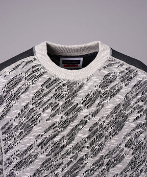 [26SS PRE-ORDER] Sheer Fabric Docking Prime-Over Short-sleeved Knit T-shirt