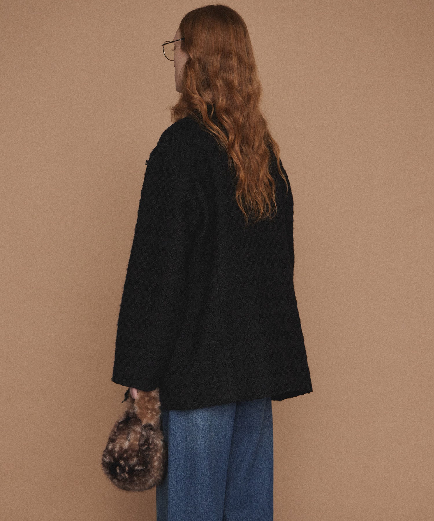 【26WINTER COLLECTION】Double-Breasted Tweed Midi Coat