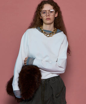 【25AUTUMN PRE-ORDER】Sheer Neck Sweatshirt