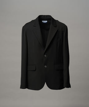 4种颜色Chambray可洗羊毛峰峰双胸夹克