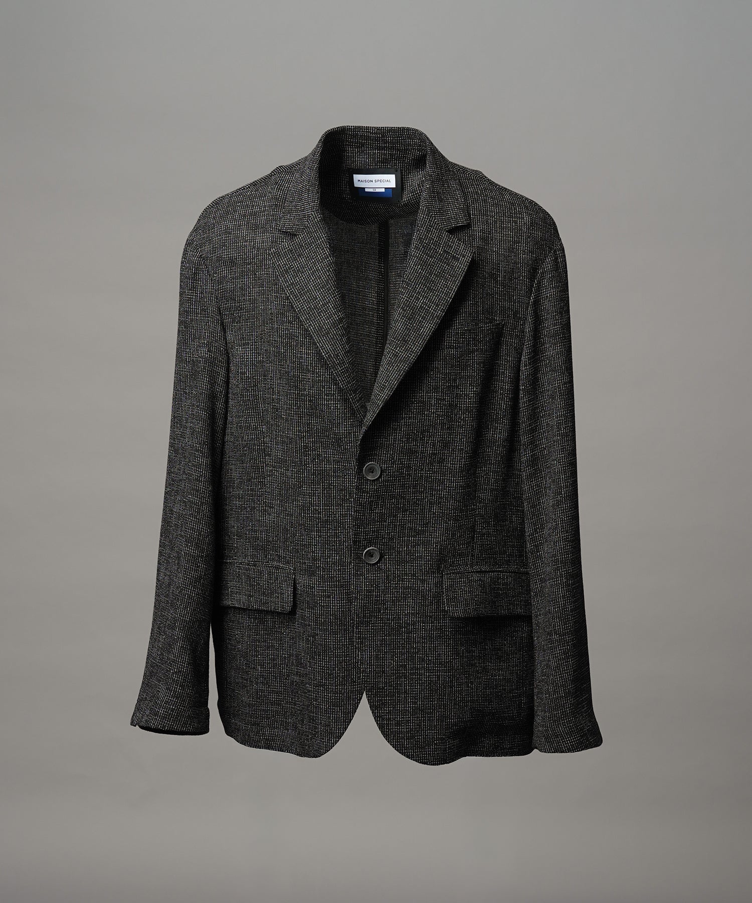 4 Colors Chambray Washable Wool Peaked Lapel Double Breasted Jacket