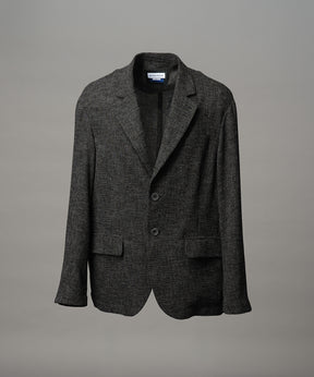 4 Colors Chambray Washable Wool Peaked Lapel Double Breasted Jacket