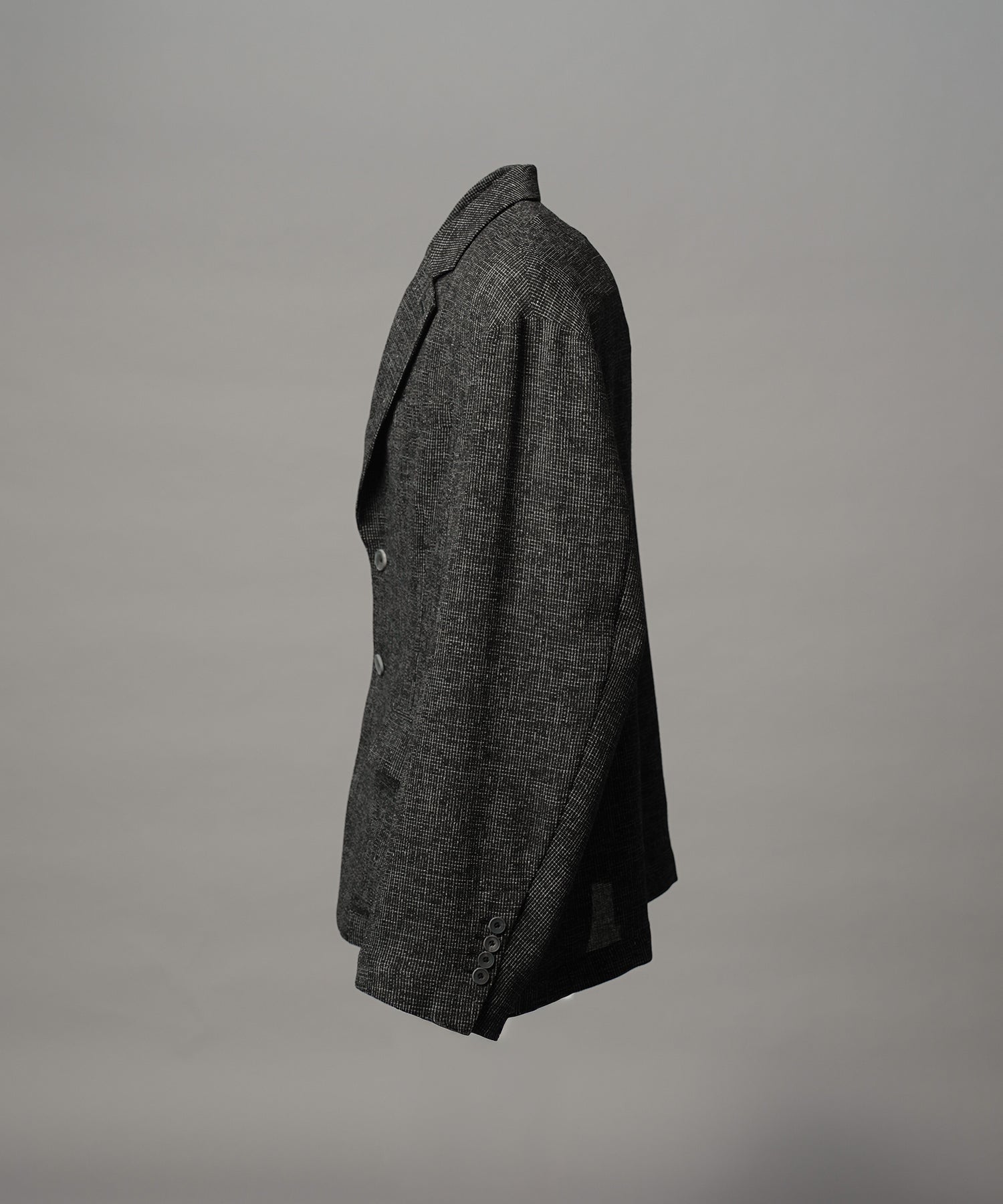 4 Colors Chambray Washable Wool Peaked Lapel Double Breasted Jacket