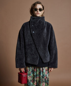 【26WINTER COLLECTION】Stand Collar Boa Coat