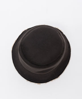 Suede Boa Reversible Bucket Hat