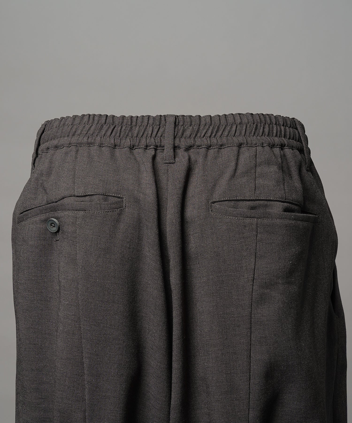 Linen Mix Slab Side Big Pocket Prime-Wide Pants