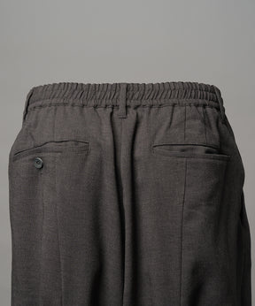 Linen Mix Slab Side Big Pocket Prime-Wide Pants